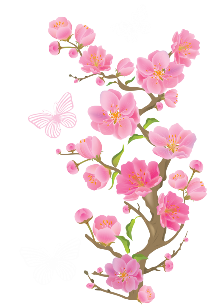 Spring_Branch_with_Butterflies_PNG_Clipart_Picture